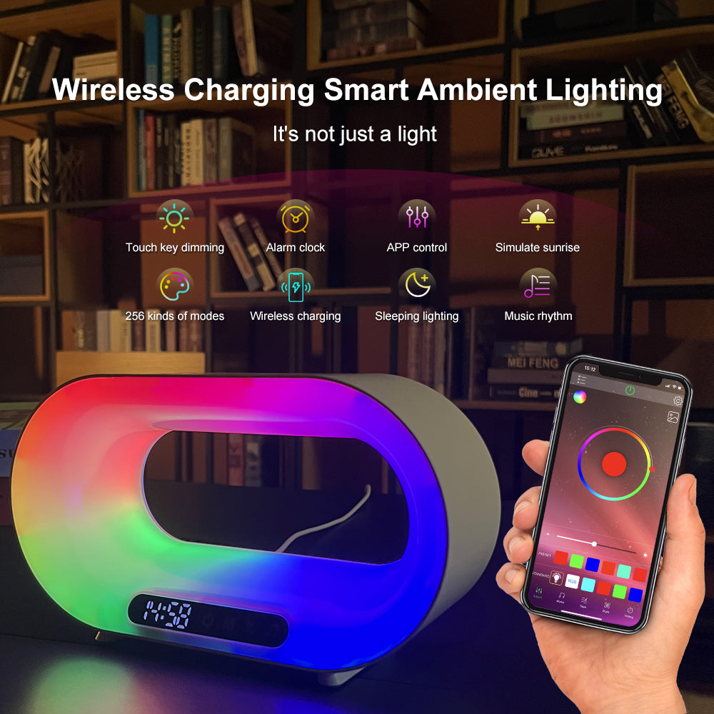 Multi-function 3 In 1 LED Night Light with Wireless Charging