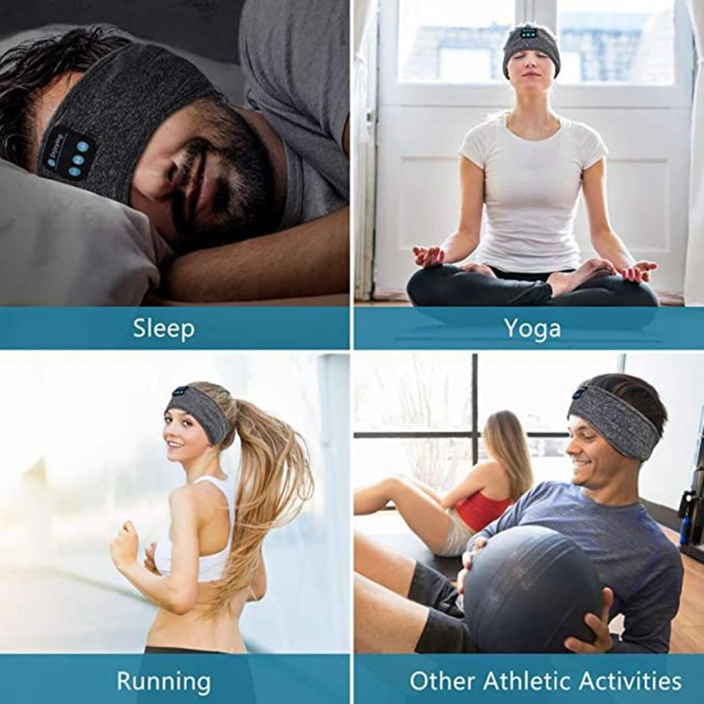 Bluetooth Sleep Hood Headphones Wireless Music Sports Headband